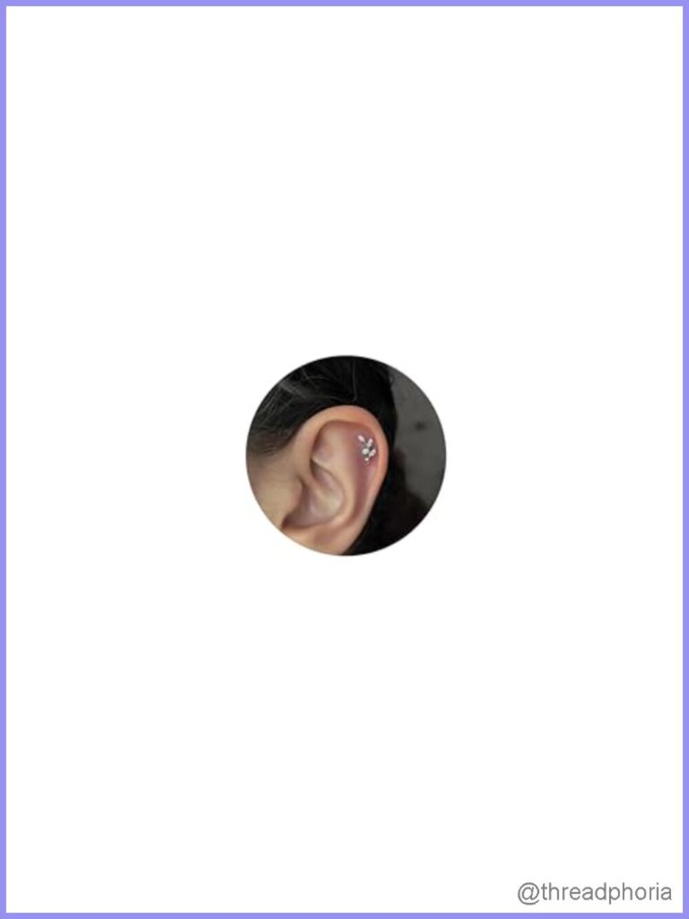 16G Titanium Flat Back Earrings CZ Branch Studs Hypoallergenic